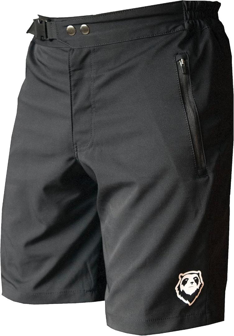 Mountain Bike Shorts, Bicycle Shorts for Men, Water Repellent, M (Black)