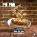 Norjac 9 Inch Pie Pan, 3 Pack, 1.25 Inch Deep, Round Aluminum Baking Pans for Oven, Rust-Free, Durable, Made in Canada