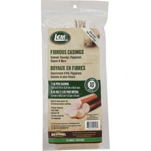 LEM - 10-Pack 1-1/2" x 12" Clear Fibrous Casing, Pack of 3