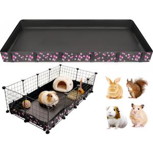 DZWLKJ Guinea Pig Cage Liner,Washable Tarp Bottom Base,Cherry Graphic,28"x56", Reusable for Rabbit, Chinchilla, Hedgehog, Ferret & Other Small Animals.
