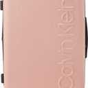 Calvin Klein Women's Hard Side Upright Luggage Spinner Light Weight Suitcase, Mellow Rose, Medium