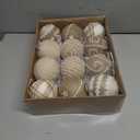 12PCS Christmas Ball Ornaments, 3.14"/80MM Boho Shatterproof Christmas Tree Hanging Ball Decorations, for Home Indoor Farmhouse Xmas Vase Bowls Filler Centerpiece Rustic Decor