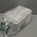 ECOLipak 100% Compostable 5 Compartment Plates, 100 Pack Disposable Compartment Paper Plates, 12.5 * 8.6 inch Biodegradable Sugarcane Plates, Eco-Friendly School Lunch Trays