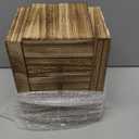 Meangood Jewelry Box Wood for Women, 5-Layer Large Organizer Box with Mirror & 4 Drawers for Rings, Earrings, Necklaces, Vintage Style, Torched Wood