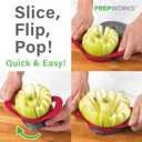PrepWorks Dishwasher Safe Apple Slicer and Corer 16-Slice Thin Apple Cutter with Safety Cover