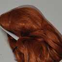 BERON Dark Orange Womens Wig Ginger Short Curly Wavy Hair Wigs for Girls Red Orange Shoulder Length Wave Halloween Cosplay Daily Party Wigs