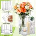 24 Pcs Plastic Cylinder Vases for Centerpieces, Clear Tall