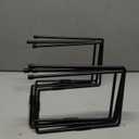 MyGift Black Metal Pizza Table Stands, Tabletop Pizza Pan Riser Food Platter Tray and Display Rack, Set of 4