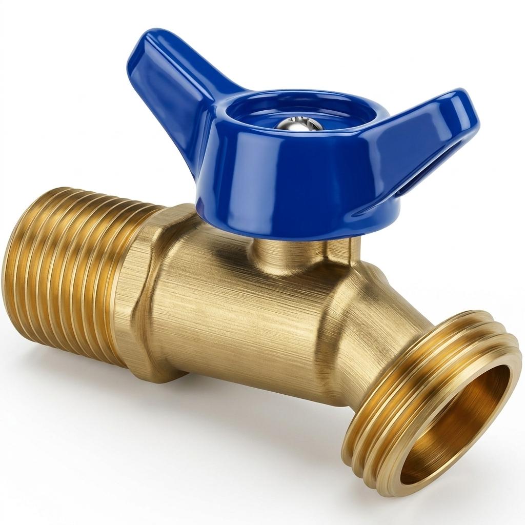 1/2 in. Brass 1/4 Turn MPT x MHT No-Kink Hose Bibb