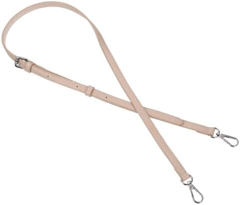 uxcell Leather Bag Strap Replacement Adjustable Crossbody Bag Straps Conversion for Shoulder Bag Handbag Purse, Apricot, Silver Buckle