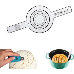 2 x Silicone Bread Sling for Dutch Oven Liners with Bread Lame Dough Scoring Tool,Non Stick Easy Clean Reusable Bread Baking Mat with Long Handles Transfer Sourdough Bread