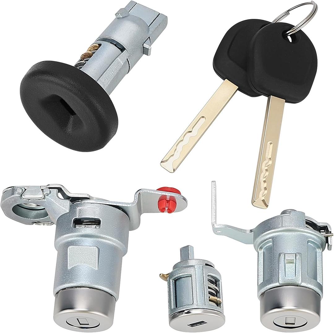 84668679 13590041 Ignition Lock Cylinder Switch & Door Handle & Tailgate Latch for 2014-2019 Chevy Silverado 1500 2500 3500 Suburban Tahoe Express, GMC Sierra Yukon Savana Replaces# 22855177 23476975