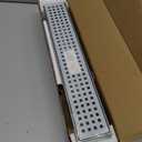 Linear Shower Drain 16 inch Brushed with Square Hole Panel