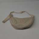 Nylon Crescent Crossbody Bag for Women Purses Trendy Men,Small Travel Sling Bag Hobo (Large, Beige)