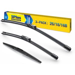 3 Wipers 26"/18"/16" Replacement For SUBARU Outback 2024 2023 2022 2021 2020 (Set of 3), 26 Inch+18 Inch Windshield Wiper Blades with 16 Inch Rear Wiper Blade
