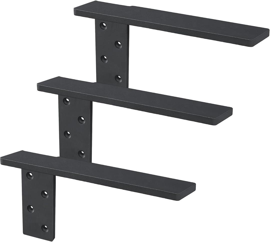 Free Hanging Side Wall Floating Shelf Bracket 3 Pack 20 Inch Heavy Duty Countertop Support Bracket for Breakfast Bars Cabinet Granite Countertops with No Knee Wall or Pony Wall