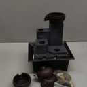 Tabletop Fountain 4 Level Tabletop Waterfall Indoor Meditation Fountain Office Home Relax Desktop Waterfall Includes Many Natural River Rocks LED Lights Bubble Ball Great Choice as Festival Gifts