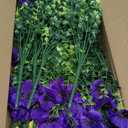 36 Pcs Artificial Fake Pansy Flowers for Outdoor, Faux Silk Pansies Spring Flowers for Outside for Planter Front Door Porch Yard Patio Window Box Home Decor (36, Purple, Yellow, White)