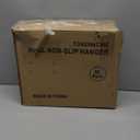 Pack of 50 Coat Hangers, Space-Saving Plastic Clothes Hangers, Non-Slip, 0.2 Inches Slim, 360 Swivel Silver Hook for Shirts, Pants & Wet/Dry Garments, Light and Dark Gray