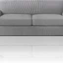 PrinceDeco T Cushion Sofa Slipcover 3 Pieces Sofa Covers for T Cushion Couch Soft Couch Covers Sofa Slip Cover Furniture Covers with 2 Individual T Shape Seat Covers Width Up to 88", Dove