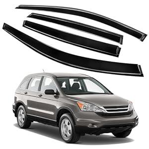 4PCS Rain Guards Window Visors Fits for 2007-2011 Honda CR-V (CRV) SUV, Outside Mount Wind Deflector, Vent Visors Shade Shield, Exterior Car Accessories, 2007 2008 2009 2010 2011