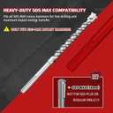 3/4" x 24" SDS Max Hammer Drill Bit, 4-Cutter Concrete Masonry