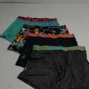 Volcom Mens Boxer Briefs 4 Pack Poly Spandex Performance Boxer Briefs Underwear (Medium, Black/Dark Navy/Turquoise/Charcoal)