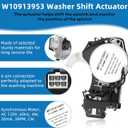 W10913953 49tyz-e120a1 Washer Shift Actuator and W10721967 W10006384 Washer Pulley Clutch Kit and Drive Belt Compatible with Whirl-Pool Ken-More May-tag Washing Machines by Fetechmate