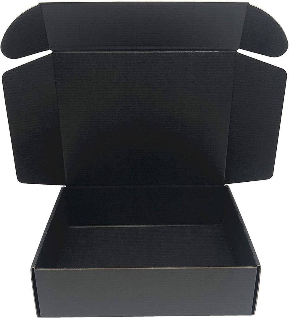 Black Shipping Boxes 15x11x3.1 Inch Cardboard Storage Mailers Box 25 Pack