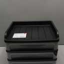 IRIS USA Plastic Desk Top 3-Drawer Storage Organizer with Paper Tray Top, 1-Pack, for Makeup Vanity Nail Polish Bathroom Stationery Art Craft Supplies Kitchen Office Garage Organization, Medium, Black