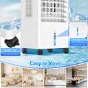 Portable Air Conditioners, 3-in-1 AC Cooling Fan 3 modes 3-Speed with Remote Control & 4 Ice Boxes, Evaporative Air Cooler with 8L Tank 20H Cooling, for Home, Bedroom, Kitchen (White)