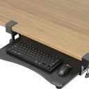 Suptek Small Keyboard Tray Under Desk Pull Out with C Clamp Mount, Computer Keyboard & Mouse Tray, 20 (24.2 Including Clamps) x 11.8 inch Slide-Out Platform Computer Drawer for Typing, Black, DSF1S