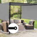 Patio Paradise 10' x 16' Pergola Canopy Replacement Cover Shade Cloth with Grommets Weighted Rods Outdoor Sun Shade Screen UV Block for Gazebo Backyard Deck Porch Balcony, Light Gray