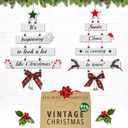 Premium Wooden Christmas Decorations - Large Hanging Indoor Home Decor for Door, Wall, and Farmhouse