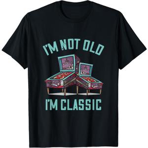 Pinball I'm Not Old Pinball Player Flipping Machine T-Shirt, Size Large