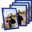 Heimlove 8x10 Picture Frame Set of 4,Photo Frames Display Pictures 8"x10",Blue Picture Frames 8x10 Wall Gallery Collage Wall Mount or Tabletop Display for Certificate Document