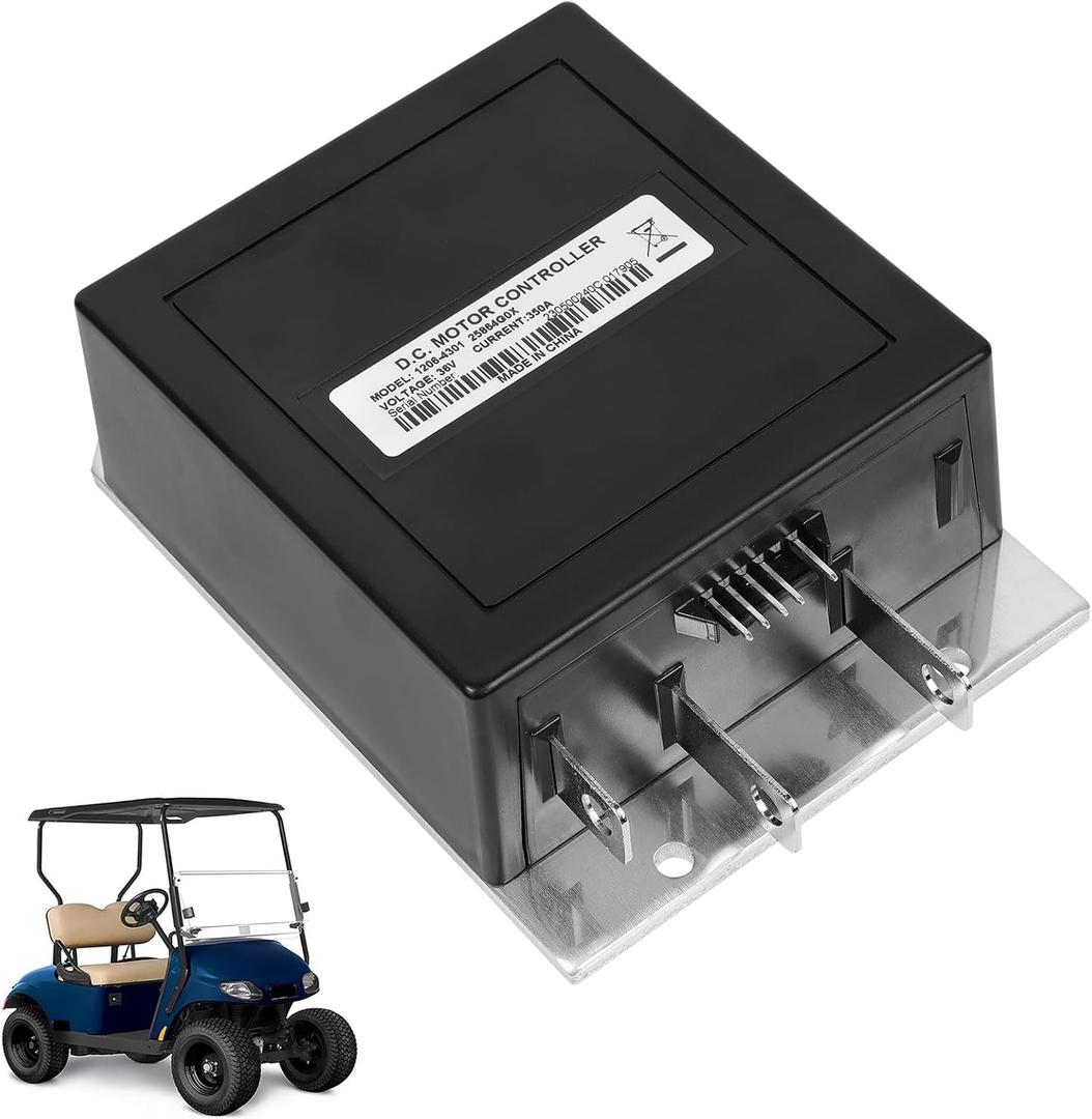 KAKSEY 25864G09 25864G05 36V 350 Amp 5 Pin Speed Controller for EZGO TXT & Medalist Golf Carts Without Plug 1206-4301 25864G03 25864G04 25864G06 25864G07 25864G08 with ITS Speed Controller for EZGO