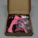 Hi-Spec Small Electric Screwdriver, Mini Drill Set, Rechargeable 3.6V Cordless Screwdriver with 26 Driver Bits, Power Tool for Small Projects & Home Use, Pink