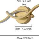 EDISLIVE 24 Inch Gold LED Vanity Light, 15W Dimmable Modern Wall Sconce, 3000K Warm White Linear Fixture with Acrylic Strip Shade for Bathroom Mirror Bedroom Makeup