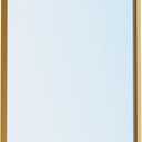 VocalStar 18 x 26 Inch Gold Bathroom Mirror for Wall, Metal Framed Rounded Rectangle Vanity Mirror, 1/4-inch Shatterproof Glass | Ultra-Flush Hanging