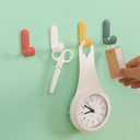 4 x 12 Pack Adhesive Hooks Utility Wall Hooks Key Hooks for Wall Decorative Key Holder Rack Self Adhesive Wall Hooks for Towels, Hats, Shower, Kitchen, Living Room, Office