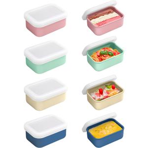 8 PCS 1 Cup Silicone Freezer Molds with Lid, 8oz Silicone Soup Freezer Molds Meal Prep Containers Reusable Food Preserving Tray Ice Trays for Soups Sauces Stews