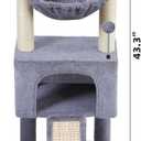 ROYPET Fashion Design 43.3" Cat Trees with Cat Houses,Grey