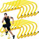 Wettarn 12 Pcs 9" Speed Training Agility Hurdles for Athletes Reliable Training Hurdle Plyometric All Purpose Practice Equipment for Soccer Basketball Football