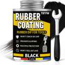 Black Peelable Liquid Rubber Coating, Liquid Rubber, Waterproof, Flexible, Breathable, Suitable for DIY Tool Repair(5.3 Oz)