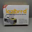 Upgraded Fully Enclosed Cat Litter Box with Lid, Covered Cat Box Enclosure, Anti-Splashing Easy to Clean Kitty Litter Boxes with Drawer, 3 Modes can Use from Kitten to Adult(White&Grey)