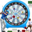 6FT Inflatable Dartboard, Outdoor Games Kick Darts Soccer Darts | Throw Dart with Air Pump Giant, Blow up Soccer Dart for Yard Party Large Dartboard for Kids & Adults 20+Games