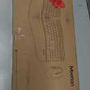 MEETION Ergonomic Keyboard and Mouse, Wireless Keyboard with Vertical Mouse, Split Curved Keyboard with Wrist Rest, Natural Typing USB Receiver Rechargeable Full Size, Windows/Mac/PC/Laptop, Large (Black)