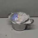 P&P CHEF 4 Quart Tri-Ply Stainless Steel Stock Pot, 4 Qt Stockpot Pasta Cooking Pot with Visible Lid for Soup Vegetable, Induction Cookware for All Stoves, Sturdy & Double Handle, Dishwasher Safe