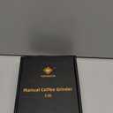 Manual Coffee Bean Grinder, Popsweeter C38 hand coffee grinder with Stainless Steel Conical Grinding Burr for Espresso, Pour Over, French Press, Moka, Americano, for Office Home Traveling Camping (Black)